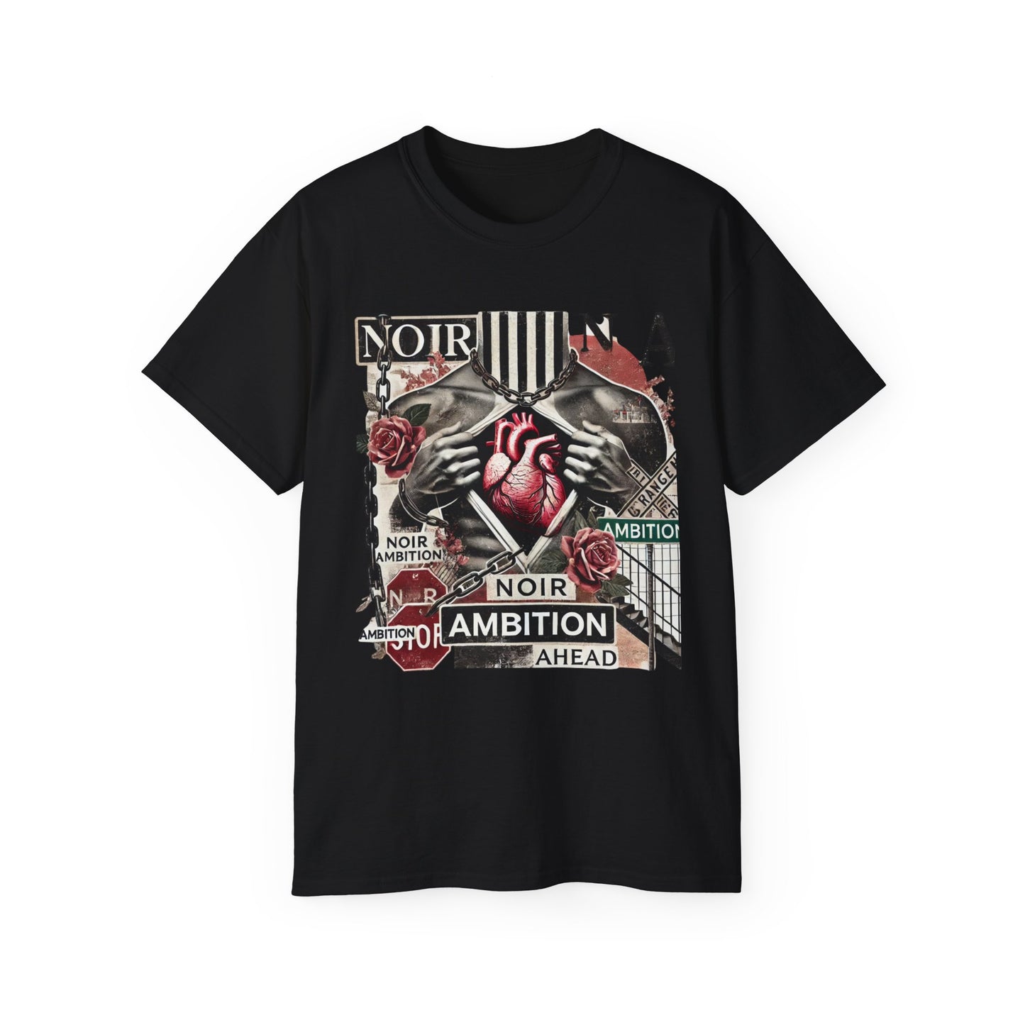 Noir Ambition Graphic Tee - Bold Graphic Art T-Shirt