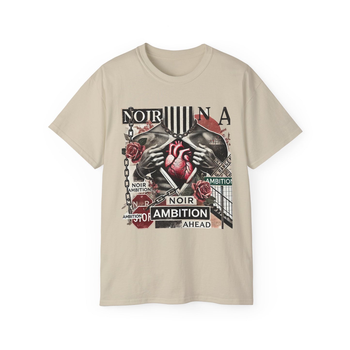 Noir Ambition Graphic Tee - Bold Graphic Art T-Shirt